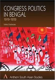 Cover of: Congress politics in Bengal, 1919-1939
