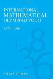 Cover of: International Mathematics Olympiad Volume II: 1976-1990 (Anthem Science, Technology & Medicine)