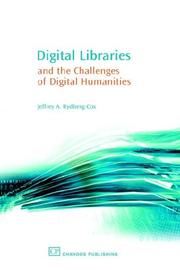 Cover of: Digital Libraries and the Challenge of Digital Humanties (Chandos Information Professional)