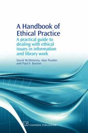 A handbook of ethical practice by David McMenemy, Alan Poulter, Paul, F. Burton
