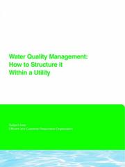 Cover of: Water Quality Management by Edward G., III Means, Mark Lechevallier, Edward G., III Means, Mark Lechevallier