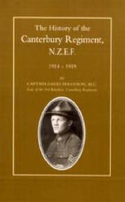 Cover of: History of the Canterbury Regiment. N.z.e.f. 1914-1919