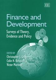 Cover of: Finance and development by edited by Christopher J. Green, Colin Kirkpatrick, Victor Murinde.