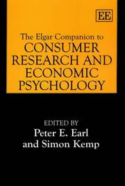 Cover of: The Elgar Companion to Consumer Research and Economic Psychology by 