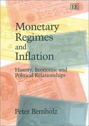 Cover of: Monetary Regimes and Inflation by Peter Bernholz