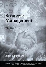 Cover of: Strategic management