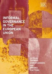 Cover of: Informal governance in the European union