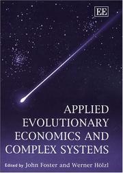 Cover of: Applied evolutionary economics and complex systems
