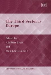 Cover of: The third sector in Europe by Adalbert Evers, Jean Louis Laville (eds.).