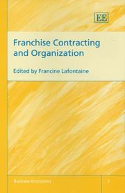 Cover of: Franchise contracting and organization | 