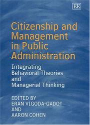 Cover of: Citizenship and Management in Public Administration by 