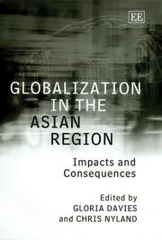 Cover of: Globalization in the Asian Region by 