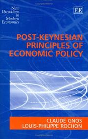 Cover of: Post-Keynesian Principles of Economic Policy (New Directions in Modern Economics) by 