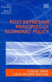 Cover of: Post-Keynesian Principles of Economic Policy (New Directions in Modern Economics)