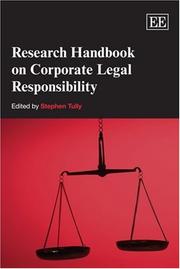 Cover of: Handbook on corporate legal responsiblity | 