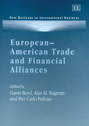 Cover of: European-American Trade And Financial Alliances (New Horizons in International Business) by 