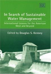 Cover of: In search of sustainable water management: international lessons for the American West and beyond