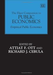 Cover of: The Elgar companion to public economics: empirical public economics