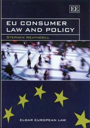 Cover of: EU consumer law and policy by Stephen Weatherill