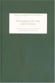 Cover of: The Durham Liber Vitae and Its Context (Regions and Regionalism in History) (Regions and Regionalism in History)