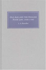 Cover of: Old Age and the English Poor Law, 1500-1700