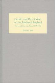 Cover of: Gender and Petty Crime in Late Medieval England by Karen Jones