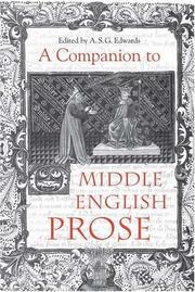 Cover of: A companion to Middle English prose