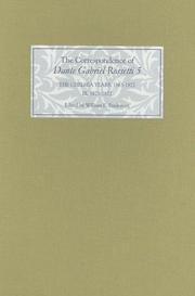 Cover of: The Correspondence of Dante Gabriel Rossetti 5 : The Chelsea Years, 1863-1872 by William E. Fredeman