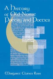 Cover of: A History of Old Norse Poetry and Poetics by Margaret Clunies Ross