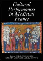 Cover of: Cultural Performances in Medieval France by 