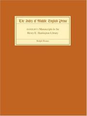 Cover of: The Index of Middle English Prose Handlist I: Manuscripts in the Henry E. Huntington Library (Index of Middle English Prose)