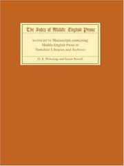 Cover of: The Index of Middle English Prose Handlist VI: Manuscripts containing Middle English Prose in Yorkshire Libraries and Archives (Index of Middle English Prose)