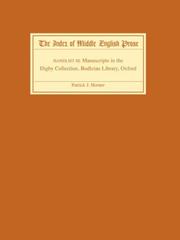 Cover of: The Index of Middle English Prose Handlist III: Manuscripts in the Digby Collection, Bodleian Library, Oxford (Index of Middle English Prose)