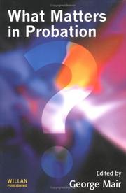 Cover of: What matters in probation
