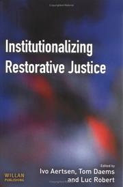 Cover of: Institutionalizing Restorative Justice