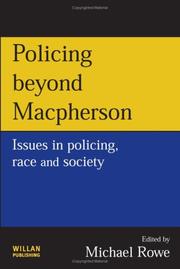 Cover of: Policing Beyond Macpherson: Issues in Policing, Race And Society