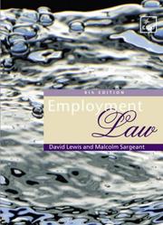 Essentials of Employment Law by David Lewis