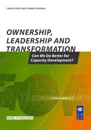 Cover of: Ownership, Leadership and Transformation | Carlos Lopes