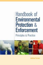 Cover of: Handbook of Environmental Protection and Enforcement: Principles and Practice