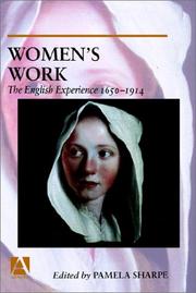 Cover of: Women's Work by Pamela Sharpe