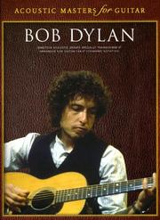 Cover of: Acoustic Masters for Guitar (Acoustic Masters) by Bob Dylan