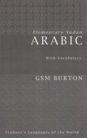 Elementary Sudan Arabic by G. S. Burton