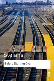 Cover of: Before Starting Over (Reconstruction S.)