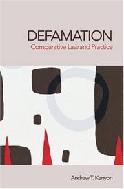 Cover of: Defamation by Andrew Kenyon