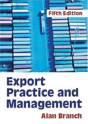 Cover of: Export Practice and Management by Alan Branch