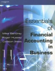 Cover of: Essentials of Financial Accounting in Business by Mike Bendrey, Roger Hussey, Colston West
