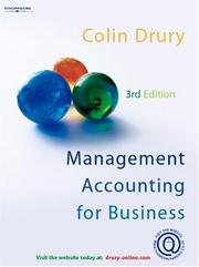 Cover of: Management Accounting for Business Decisions by Colin Drury
