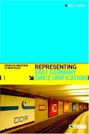 Cover of: Representing East Germany Since Unification by Paul Cooke