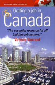 Cover of: Getting a Job in Canada by Valerie Gerrard