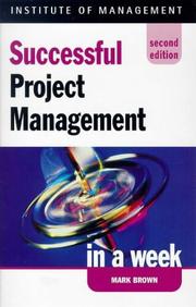 Cover of: Successful Project Management in a Week